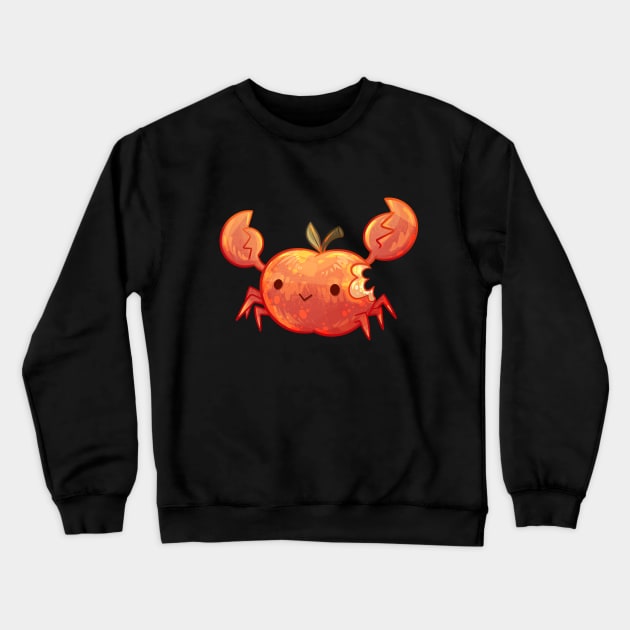 Crab Apple Food Pun Crewneck Sweatshirt by Claire Lin
